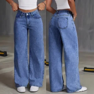 Factory Cross-border Jeans S-5XL Retro High Waisted Straight Leg Women’s Jeans (Asian Sizes)
