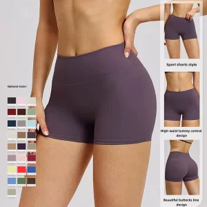 Factory Custom Logo V Waist Scrunch Butt Yoga Shorts for Women High Waist Tummy Control Gym Shorts Workout Shorts CDK8519