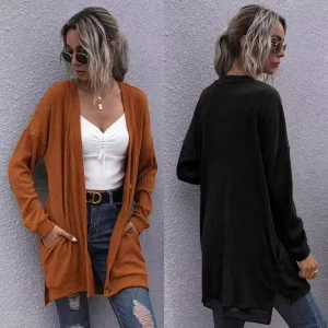 Factory Custom Women’s Sweater Fashion Cardigan Knitwear Designer Tops for Woman Sweater Long Cardigan Sweater
