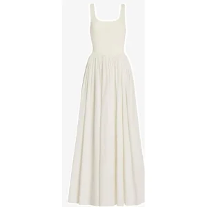 Factory Customized Summer Sexy Casual Woolen Knitted Crew Neck Sleeveless Ribbed Elegant Women’s Maxi Dress