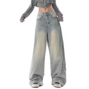Factory Customized Woman baggy jeans Oversized Loose Jeans Wide Leg Pants Trousers for Woman