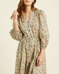 Factory Customized Women’s Cotton Dress Floral Long Casual Dress Plus Size Women’s Clothing Digital Printing