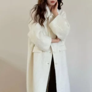Factory Direct Winter Women’s Cashmere Double-sided Woolen Fleece Jacket Warm Soft Comfortable Simple Versatile Single-breasted