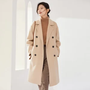 Factory Direct Women’s 100% Wool Double-Faced Coat