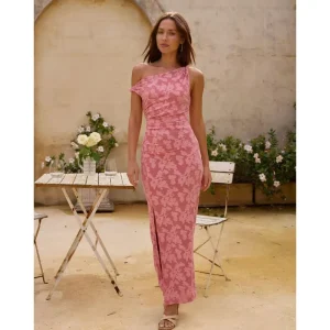 Factory Elegant Women’s Off Shoulder Bodycon Dress Sleeveless Lace Maxi Evening Dress Irregular Hem for Club Party Simple Design