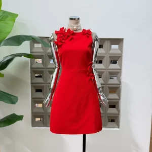 Factory Fashion Sleeveless Vest Dress Women’s Summer Retro Flower Backless Dress