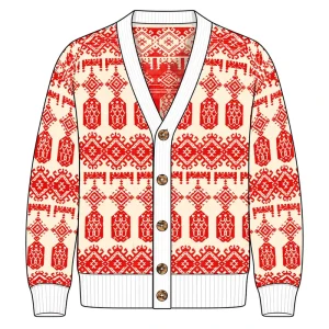 Factory Good Sale Jacquard Logo Custom Knitwear Spring Breathable V Neck Cardigan Coat Men Wool Sweater