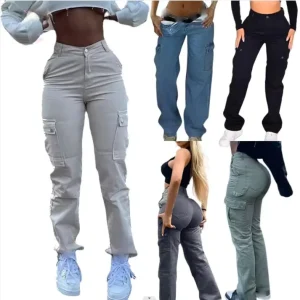 Factory Low priced New Women’s Casual Pants High Waisted Workwear Elastic Regular Fit Summer Eco Friendly Breathable