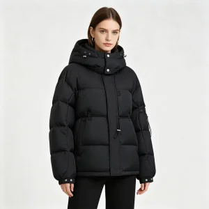 Factory ODM OEM Women’s Winter Hooded Luxury Down Jacket Breathable Windproof Casual Warm Trendy Coat