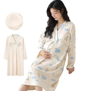 Factory OEM Women’s Breast Pads Pajamas Pregnant Women’s Pajamas Prenatal and Postpartum Nursing Skirts