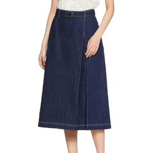 Factory Price Belted Cotton Casual Relaxed Women Denim Skirts