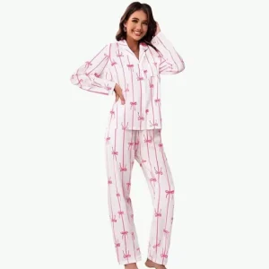 Factory Price Home Wear Summer Bamboo Pajamas for Women Women’s Pyjamas Women Sleepwear Set Home Leisure Clothing Printed