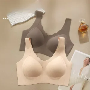 Factory Women’s Bras High quality Lace 3/4 Cup Wire Free Bras Breathable Soft Wide shouldered Underwear