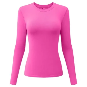Factory Women’s Breathable Four-Way Stretch Quick Dry Fitness Long-Sleeved Tops Seamless Solid Ribbed Yoga Wear