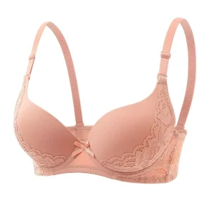 Factory Women’s Southeast Asian Knitted Bra Medium Thick Cup Breast Reducing Anti Sagging Push Up Bra