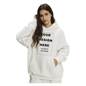 Fall Heavyweight Yellow Plain Fleece Loose Fit Oversize Crewneck Pullover Blank Women’s Hoodies Sweatshirts Custom logo