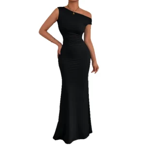 Fall Island Style Slim Dress With Pockets Plus Size Formal Design Polynesian Hawaiian Elegant Women’s Dresses