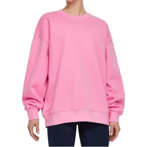 Fashion Breathable Plus Size Plain Pockets Pullover Casual Women’s Long Sleeve Hoodie Dress Autumn Winter Spring