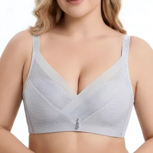 Fashion Plus Size Lingerie Women’s Underwear Smooth Women’s Intimates Lingerie Striped Padded Intimate Apparel