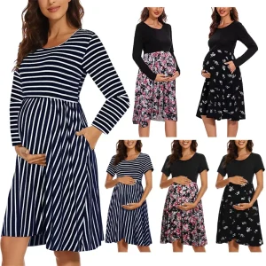 Fashion Women Dress Pregnant Woman Clothes Soft Maternity Dresses Pregnant Women