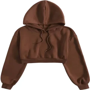 Fashion Women Pullover Hoodie Crop Top Hoodies Women Fashion Crop Top Woman New Blank Cropped Top Hoodie