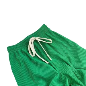 Fashion Women Summer Wide Leg Pants Casual High Waist Long Trousers Female Pleated Solid Color Pants Streetwear Trousers