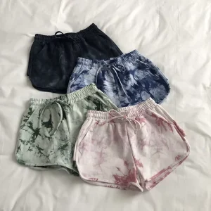 Fashion Women’s Drawstring Sweat Tie dye Shorts High Waisted Casual Comfy Lounge Shorts