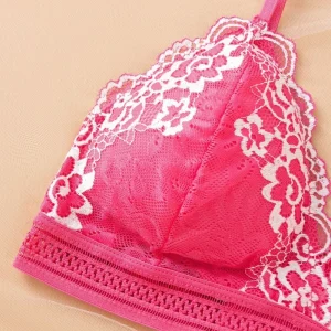 Foreign Trade European American Pure Desire Lace Padded Sexy Thin Non wired Breathable Set Comfortable Gathering Women’s