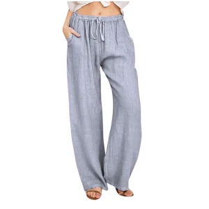 Formal Women’s Pants Oversized Waist Breathable Casual Wide Leg Pants