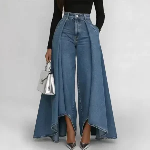 French High Waist Casual Straight Leg Women’s Jeans