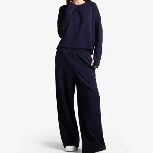 French Terry Women’s Loungewear Long Sleeved Top and Pant Set Bamboo Cotton Two Piece Lounge Sets Organic Womens Sleepwear