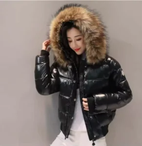 Fur Winter Jacket for Women Plus Size Winter Shiny Coat Women Parkas Warm Down Jacket Female Coat Lady