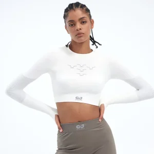 GJ for YJ02 Custom Women Fitness Sets Gym Legging Seamless Breathable Quick Dry Long Sleeve Crop Top Yoga Suit