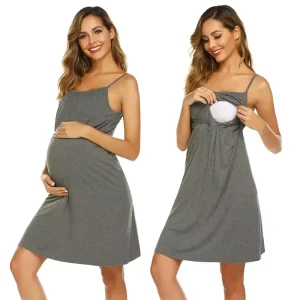 Graceful Pregnant Woman Clothes Sexy MAMA Backless Elegant Maternity Maxi Dress