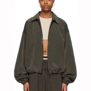 Gray Shell Bomber Jacket Oem Custom Winter Warm Women’s Bomber Jacket Nylon Taffeta Bomber Jacket