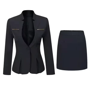 Grey Office Ladies Skirt Suits Jackets Business Slim Fit Suits for Women Women’s Suits Tuxedo