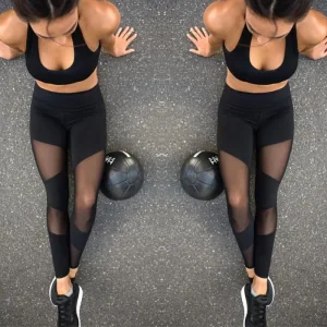 Gym Wear Mesh Quick Dry Cycling Pant Woman Fitness Yoga Pants Leggings