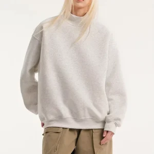 H5618 Sweatshirt Manufacturer Custom Vintage Cotton Blends Mock Neck Sweatshirts Men’s Women’s Mockneck Sweatshirts