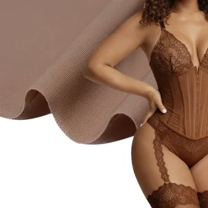 High Elastic Nylon Spandex Shaping Knit Fabric Skin Friendly And Breathable Perfect For Sexy Corsets Bodysuits