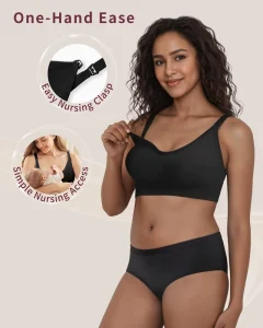 High Elasticity Comfort Anti sagging Nursing Lingerie Instock Wirelree Adjustable Elastic Shoulder Straps Seamless Nursing Bra