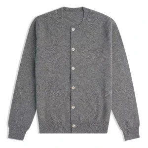 High Quality 100% Wool Solid Color Casual Heart Round Neck Button Knitted Wool Cardigan Women’s Top