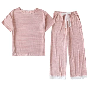 High Quality Cotton Women’s Long Sleeve Long Pants Loungewear Daily Ladies Pajamas Comfortable Girls Pajamas Loungewear