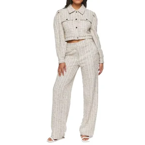 High Quality Custom Elegant Lady Suits Long Sleeve Button Blazer Comfy Formal Women Suits for Career Wearing