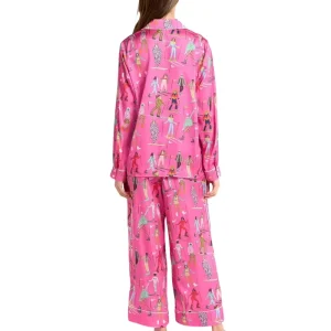 High Quality Custom Printed Loungewear Women’s Sleepwear 2 Piece 100% Cotton Pajama Set for Women