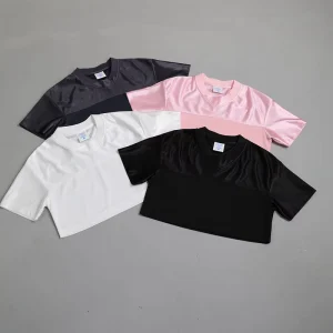 High Quality Custom Summer Womens Jersey Boxy Mesh T-shirt t Shirt Causal Solid Blank Training Women’s Top