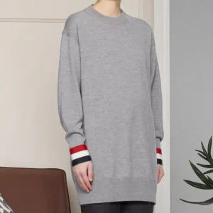 High Quality Custom Women’s Casual Slim Sweaters Long Sleeve Knitwear Pullover with Solid Color for Winter