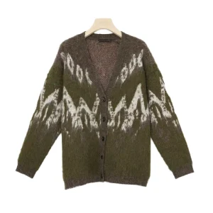 High Quality Customized Casual Women’s V-Neck Winter Cardigan with Breathable Soft Knitted Fabric