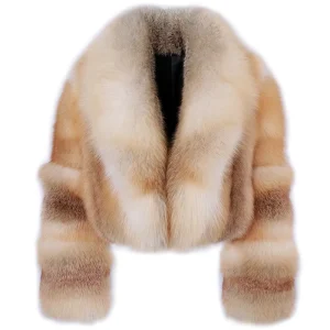 High Quality Elegant Women Fox Fur Coat Thick Warm Crop Fur Jacket for Ladies
