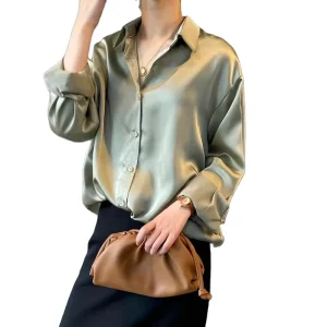 High Quality Fashion Female Single breasted Office Ladies Casual Shirts Long Sleeve Ol Blouses Loose Blusas Tops Women’s Shirts