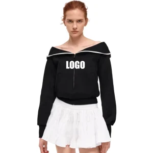 High Quality Hoodie Women’s Gray Vitality Hoodie Breathable Casual Style for Autumn Wear Zip up Hoodie